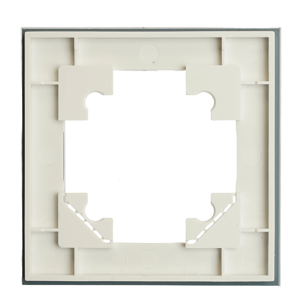 Рамка 1-местная для сенсорных механизмов, подсветки, стекло, Stekker Катрин GFR00-7001-01S 50303