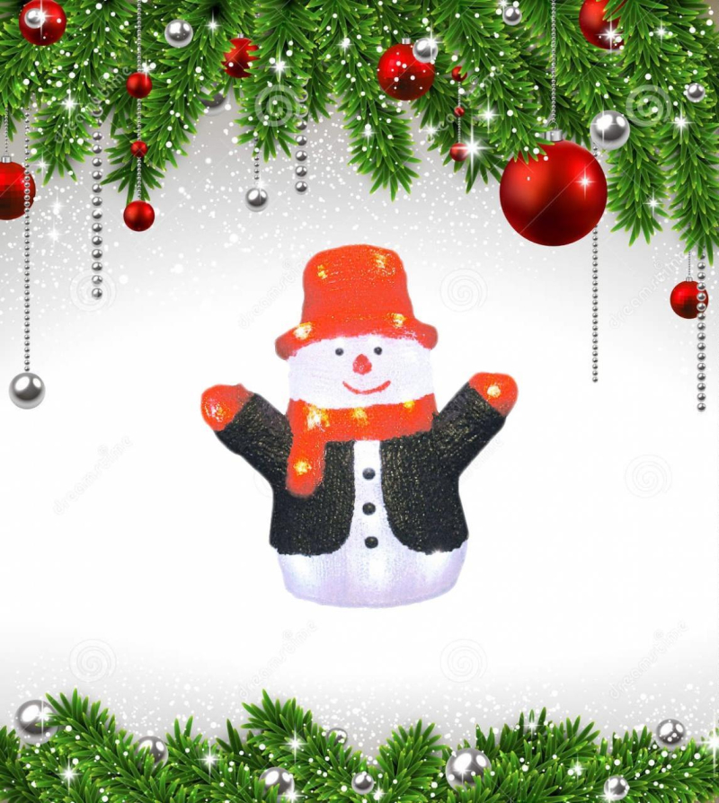 Фигурка светодиодная «Снеговик» 30x27 (09557) Uniel ULD-M2730-024/STA