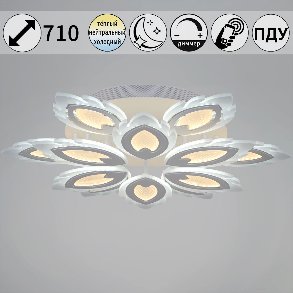 Потолочная люстра Reluce 05133-0.3-6+6 White