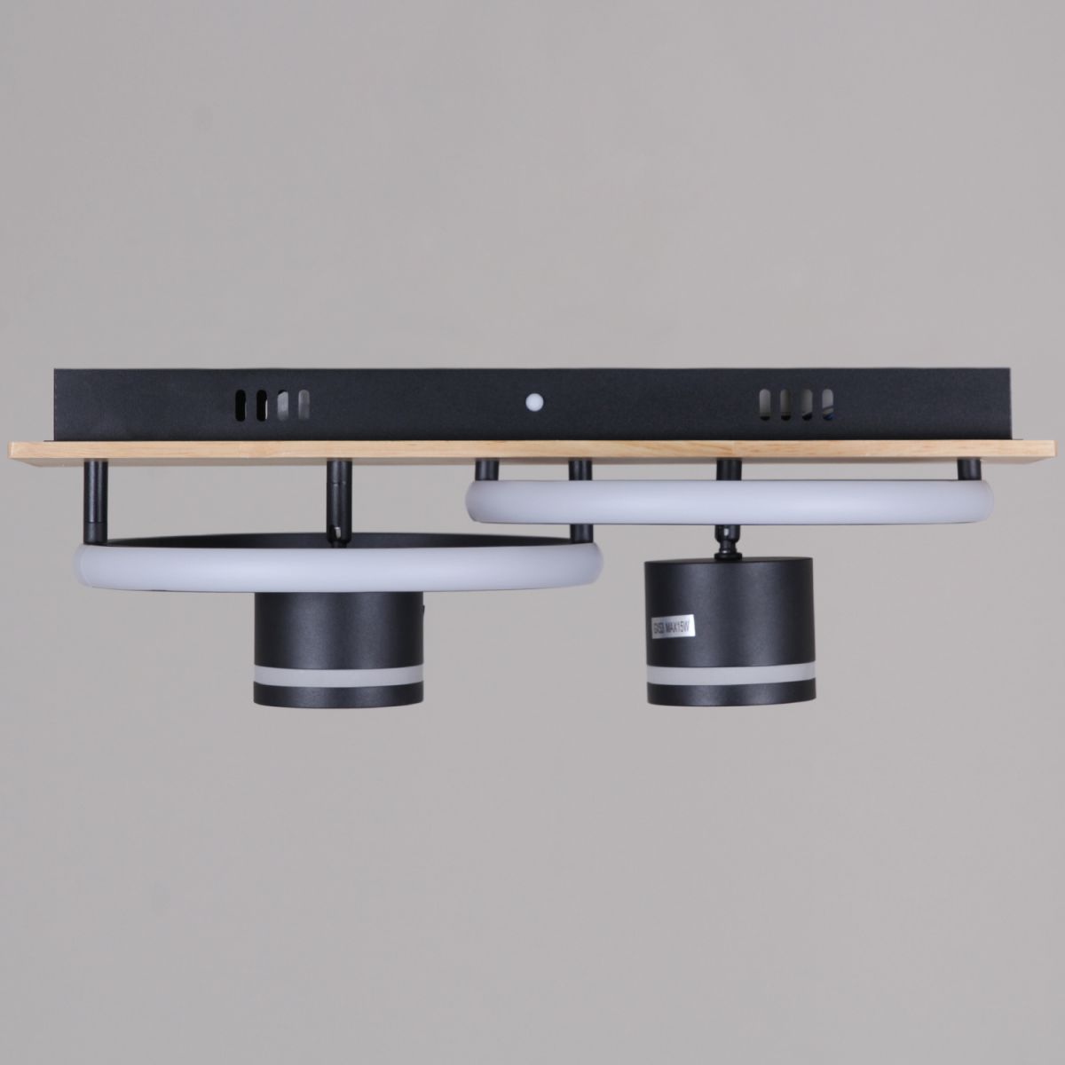 Потолочный светильник Reluce 29560-0.3-2+2 BK+WOOD