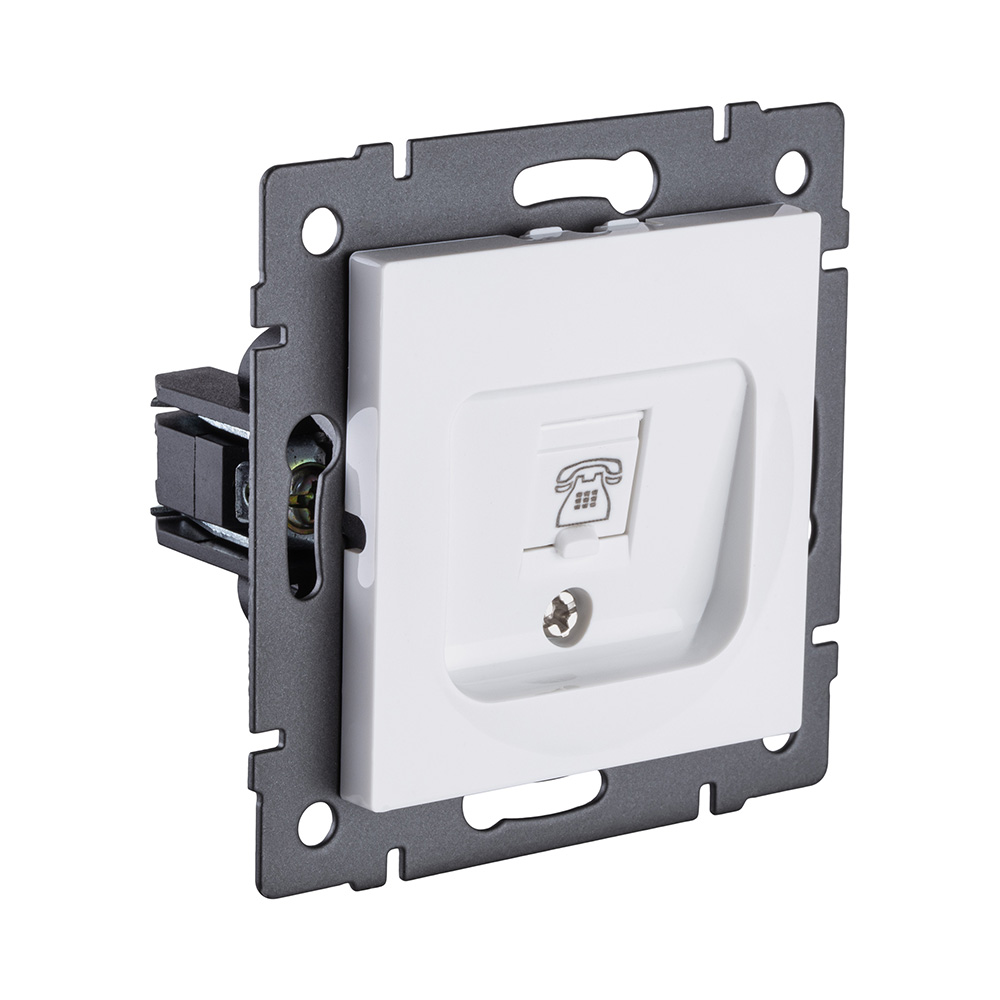 Розетка телефонная RJ11, белый Kollinger REA-009WH для Aspekt, Eleganz, Reflex