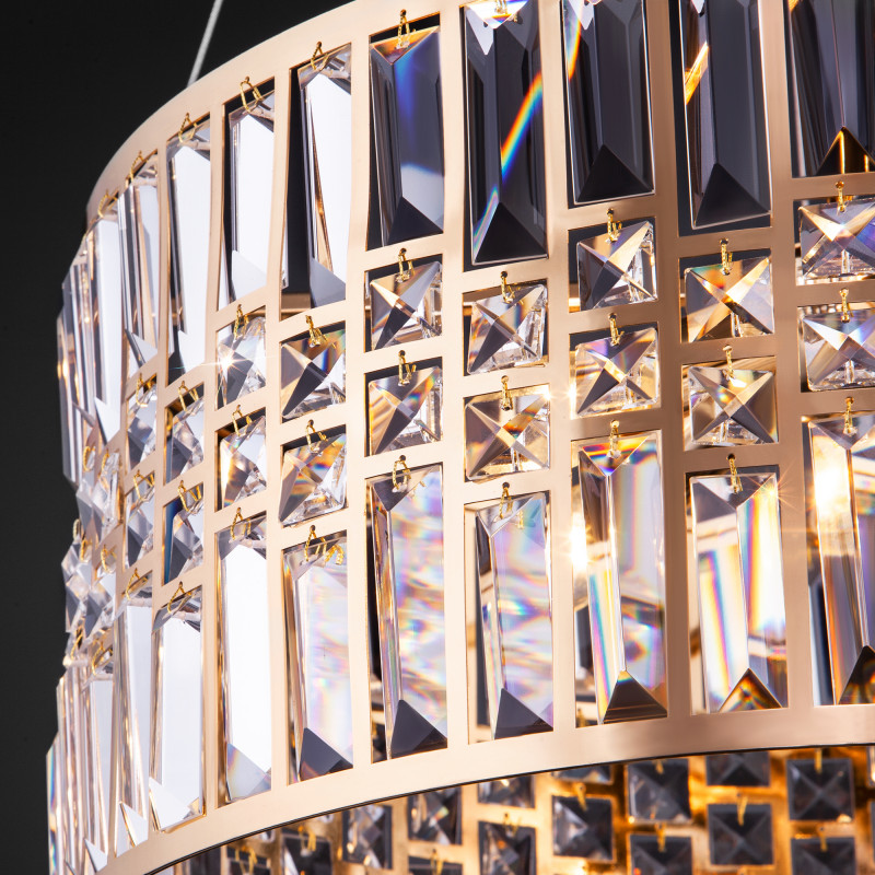 Подвесная люстра Eurosvet Lory 10116/5 золото/прозрачный хрусталь Strotskis