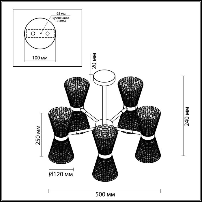 Потолочная светодиодная люстра Lumion Boccale 3599/60CL