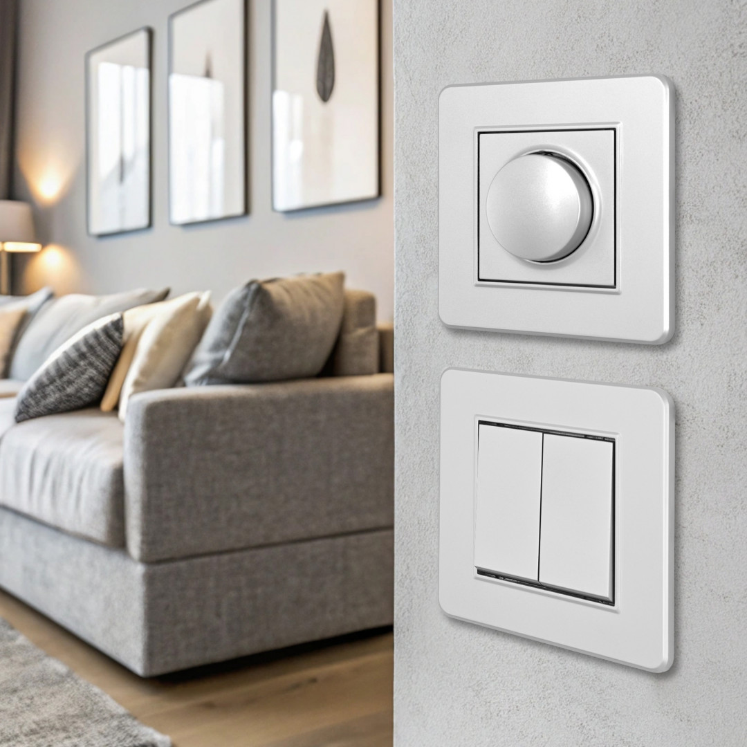 Выключатель двухклавишный Arte Milano SET16-1-30-2 silver