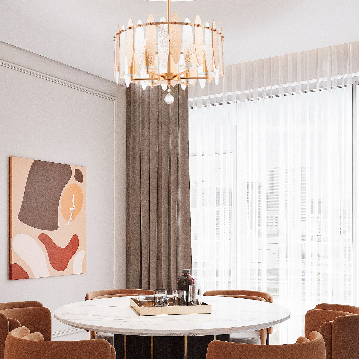 Люстра на штанге Arte Milano Sorrento 373309/6/350/470 GD