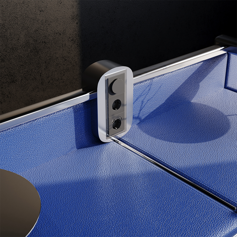 Рамка на 3 поста Voltum S70 VLS110307 (графит, стекло)