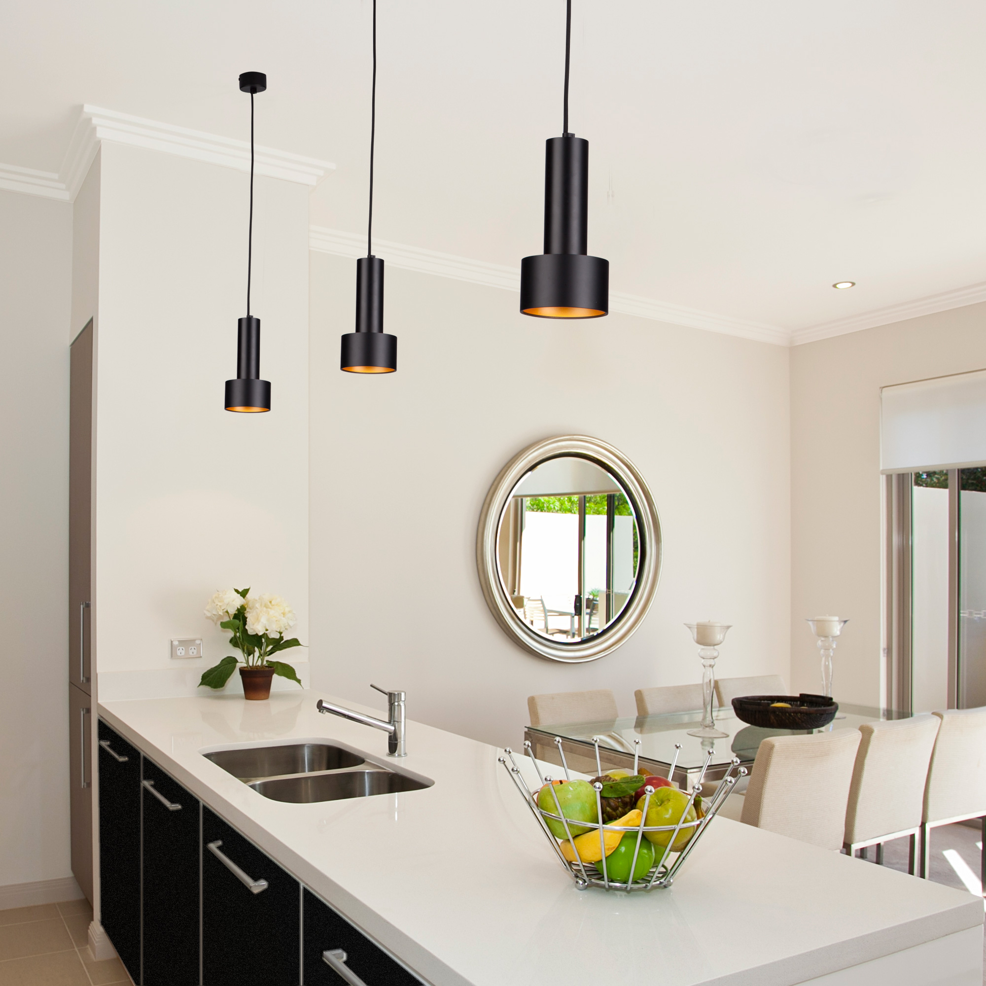 Подвесной светильник Eurosvet Charlie 50134/1 LED черный/золото