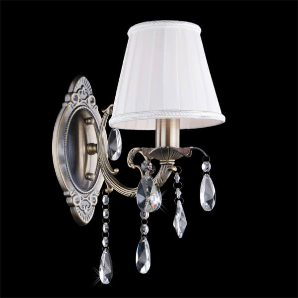 Бра Eurosvet 3646/1 античная бронза/прозрачный хрусталь Strotskis