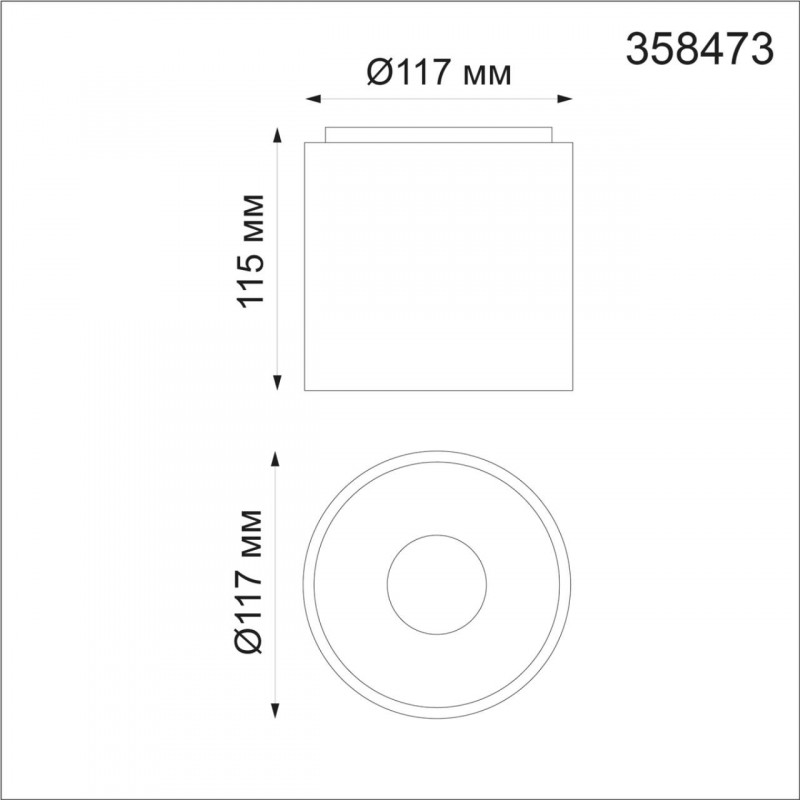 Накладной светильник Novotech RECTE 358473