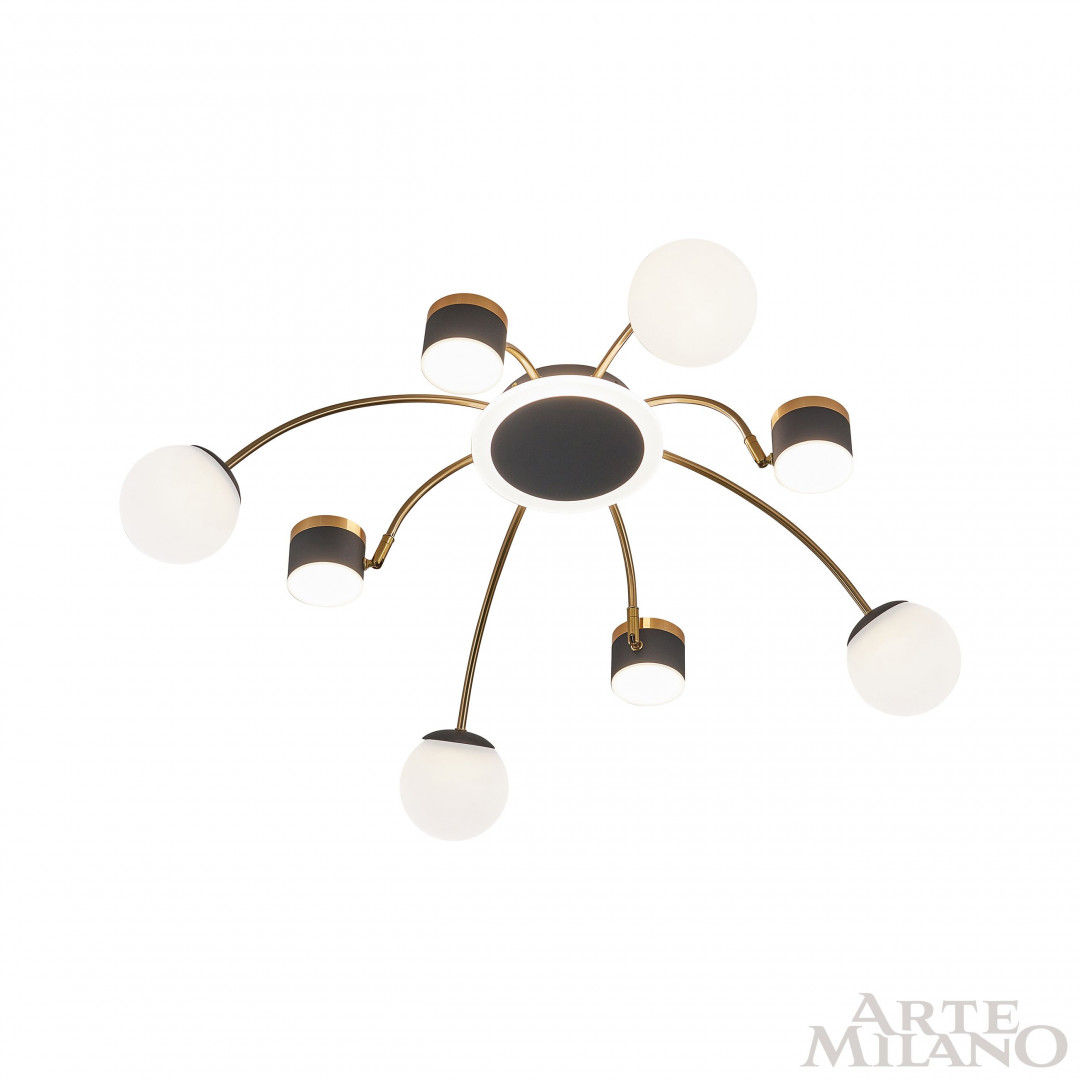 Потолочная люстра Arte Milano 271040/8 BK/GD