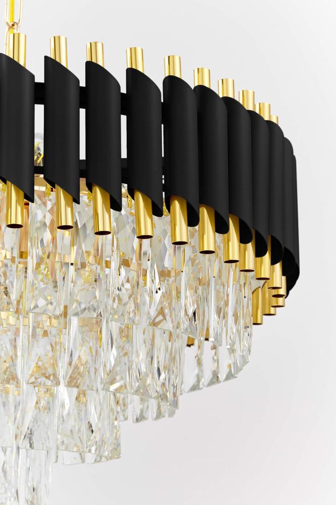 Подвесная люстра Lumina Deco Funneli LDP 6003-550 BK+F.GD