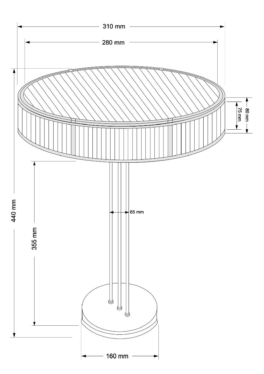 Настольная лампа Kutek Lavone LAV-LG-2(P)
