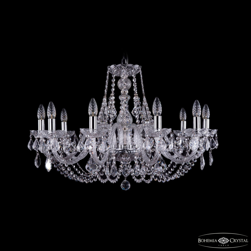 Подвесная люстра Bohemia Ivele Crystal 1406/10/300 Ni Leafs