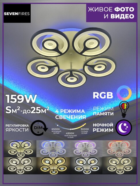 Потолочная люстра Wedo Light Torfred 75397.01.09.05RGB