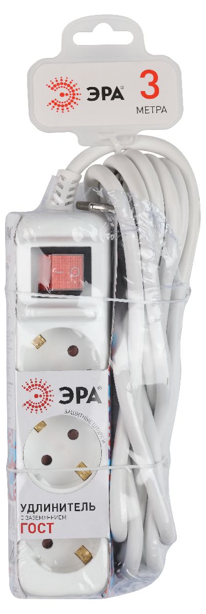 Удлинитель электрический Эра U-3es-3m-3x1,5 Б0044040