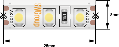 Светодиодная лента SWG SWG3120-12-9.6-R-65-M 011315