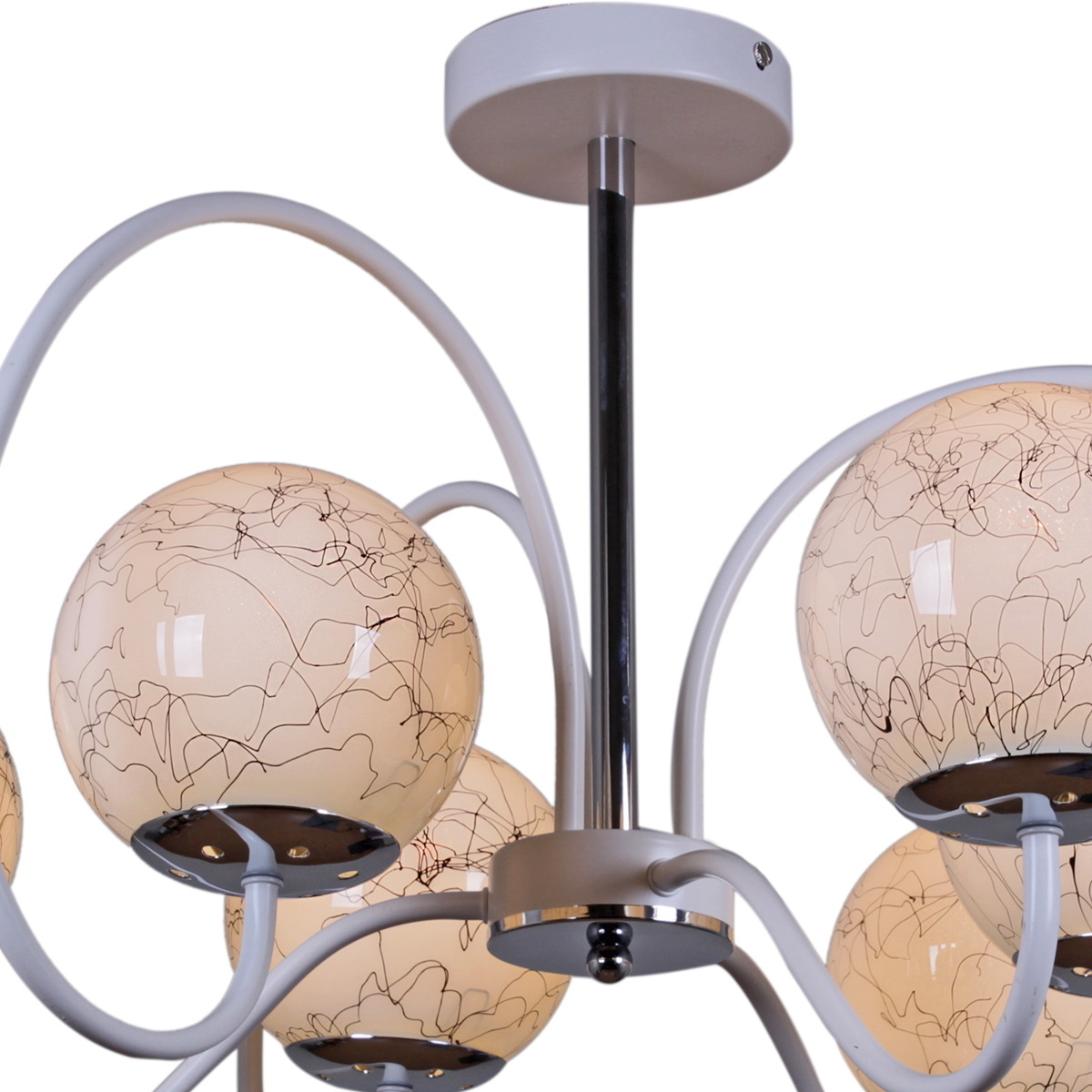 Люстра на штанге Reluce 01269-0.3-06B WH+CR