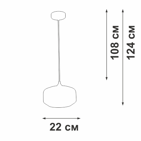Подвесной светильник Vitaluce V2559-1/1S