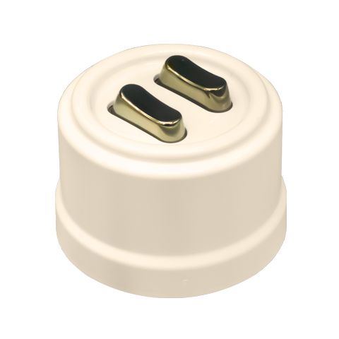 Выключатель двухклавишный Bironi Лизетта B1-222-24-B