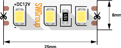 Светодиодная лента SWG SWG2120-12-9.6-W 001687