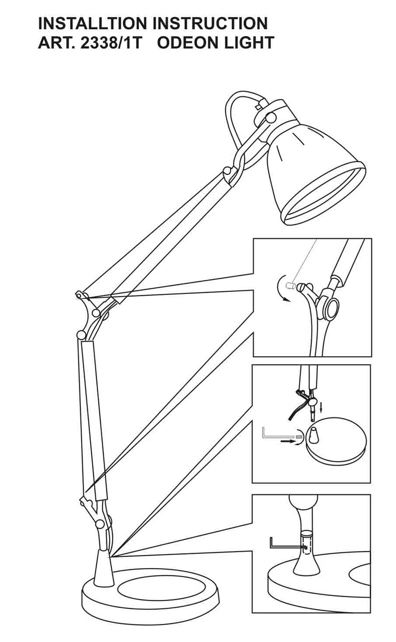 Настольная лампа Odeon Light Fartu 2338/1T