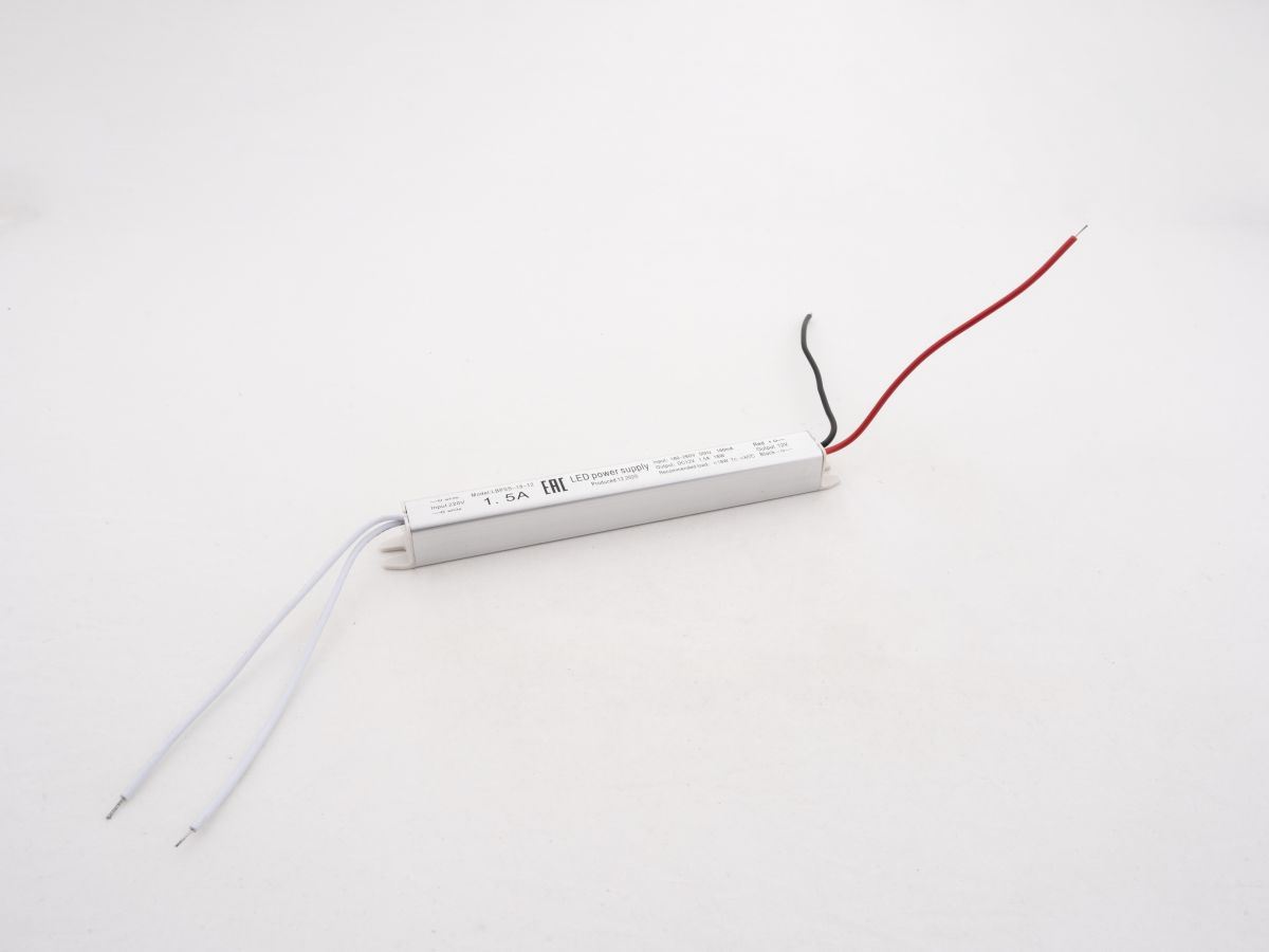Блок питания LEDS POWER 18Вт 12В Super Slim 390041