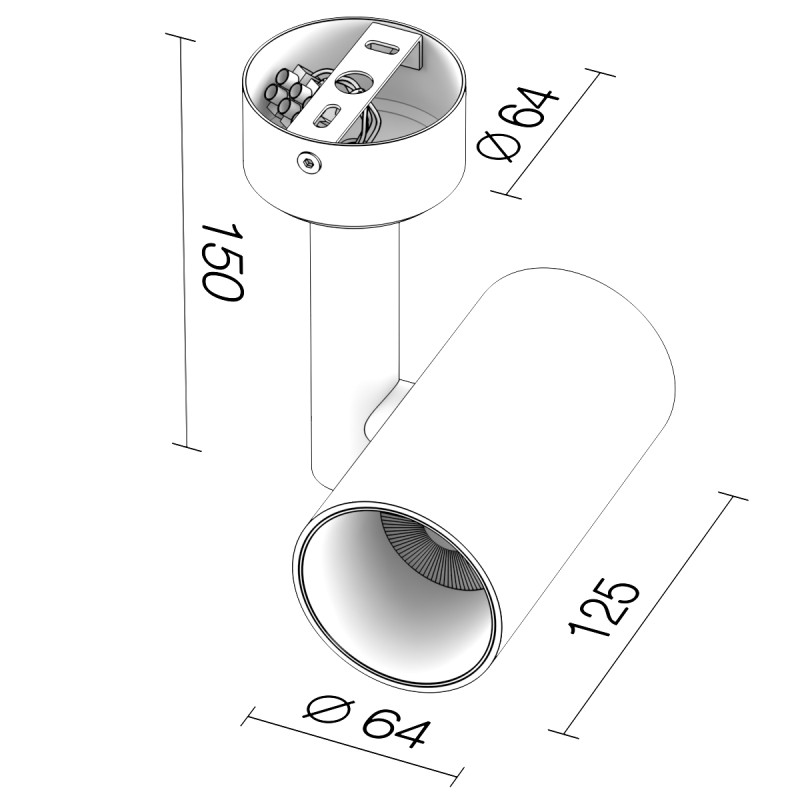 Потолочный светильник Ledron CSU0609-9W-BL 00000015145
