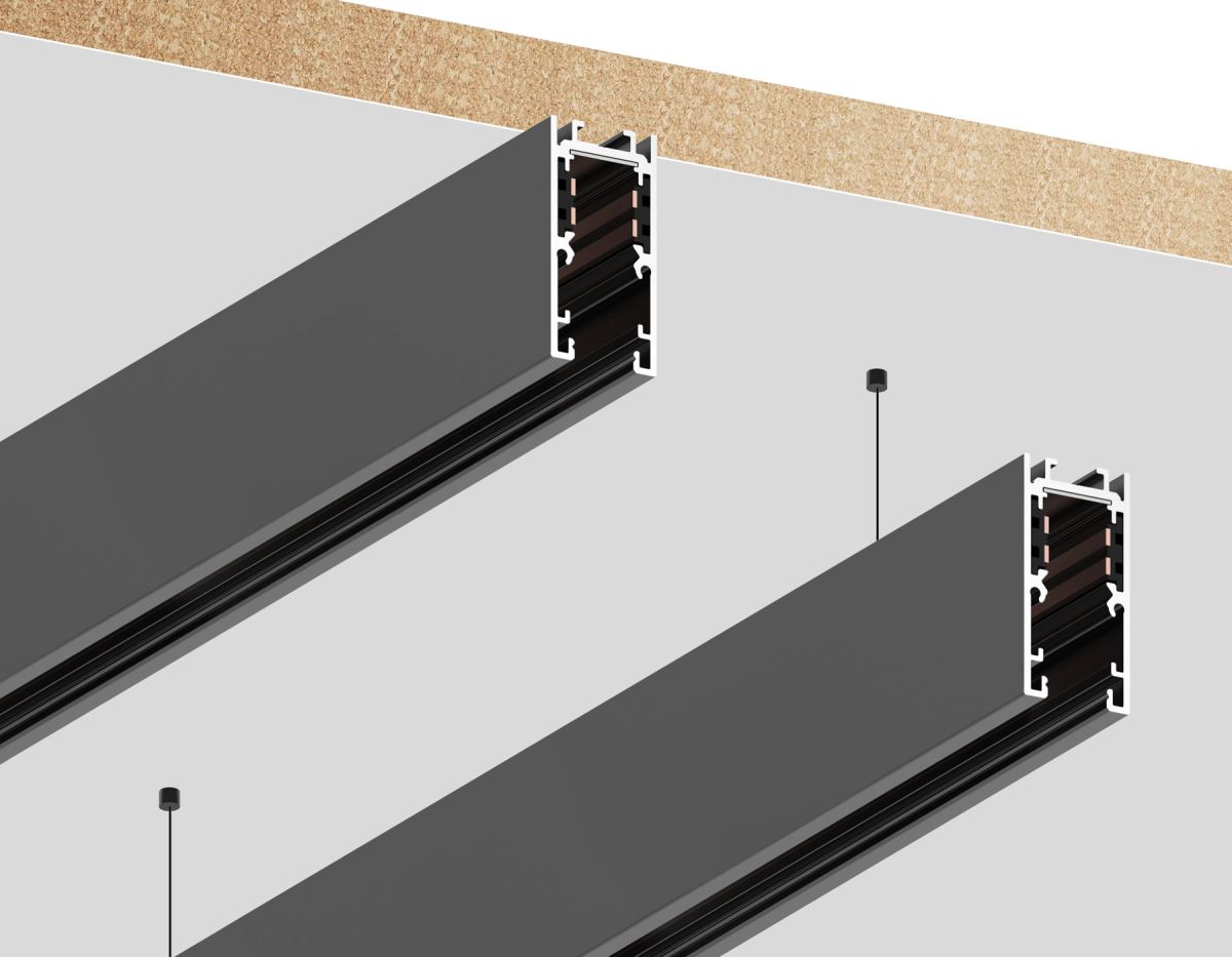 Шинопровод низковольтный накладной с торц. Заглушк. 2шт Ambrella Light Track System GL1919