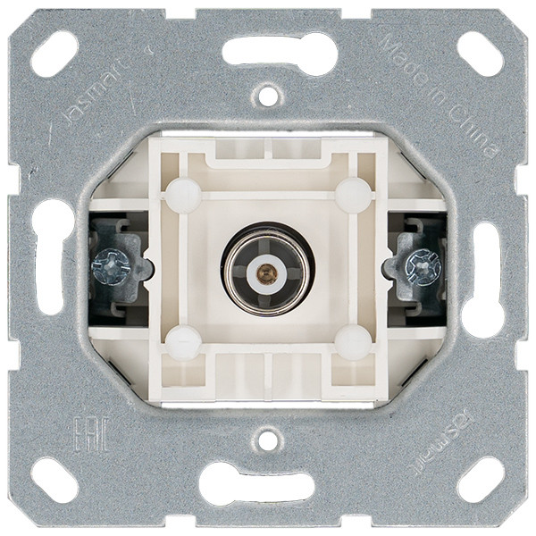 Розетка TV Ф9.5mm оконечная с накладкой, цвет Тауп Jasmart G6001T