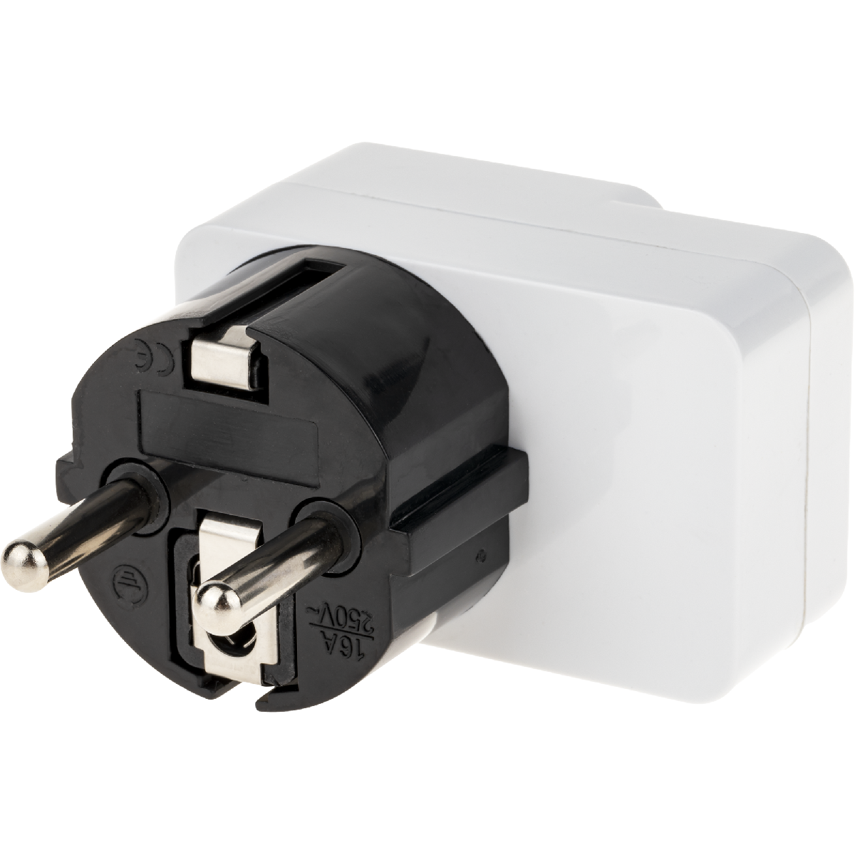 Адаптер c кнопкой на евро и азиатскую вилку Duwi 26956 4