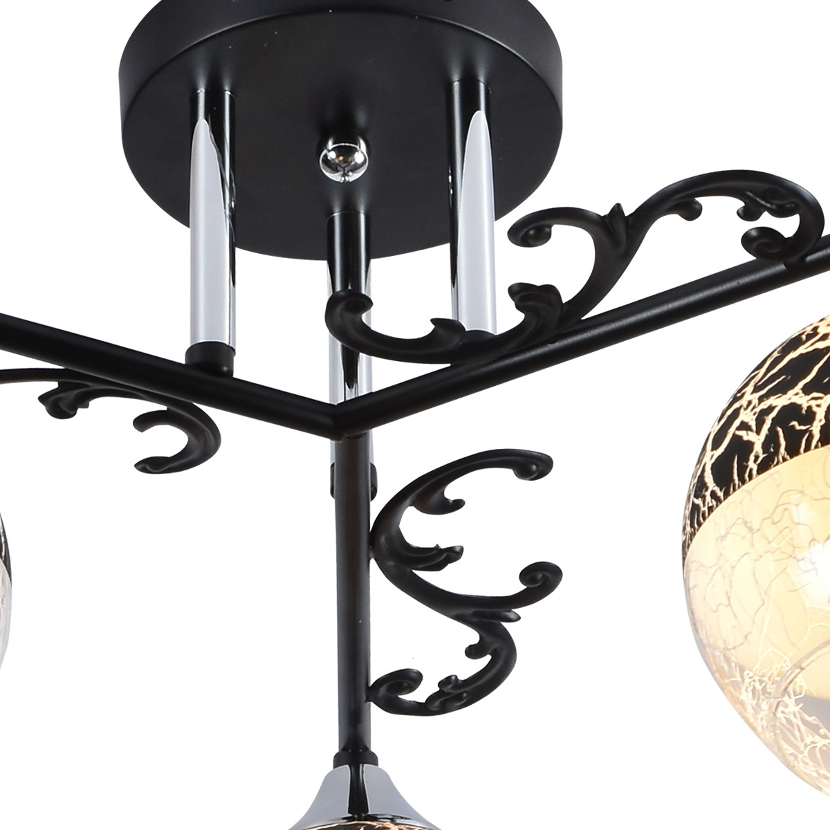 Люстра на штанге Reluce 01277-0.3-03B BK+CR