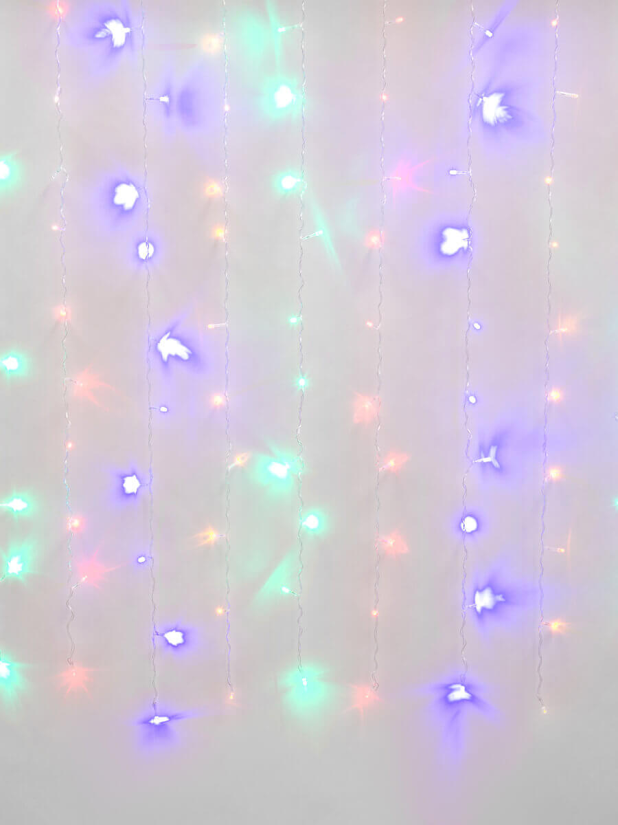 Светодиодная гирлянда Uniel (07943) занавес разноцветный ULD-C2030-240/DTA Multi IP20