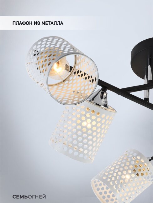 Потолочная люстра Seven Fires Idella SF3356/6C-BK-CR-WT