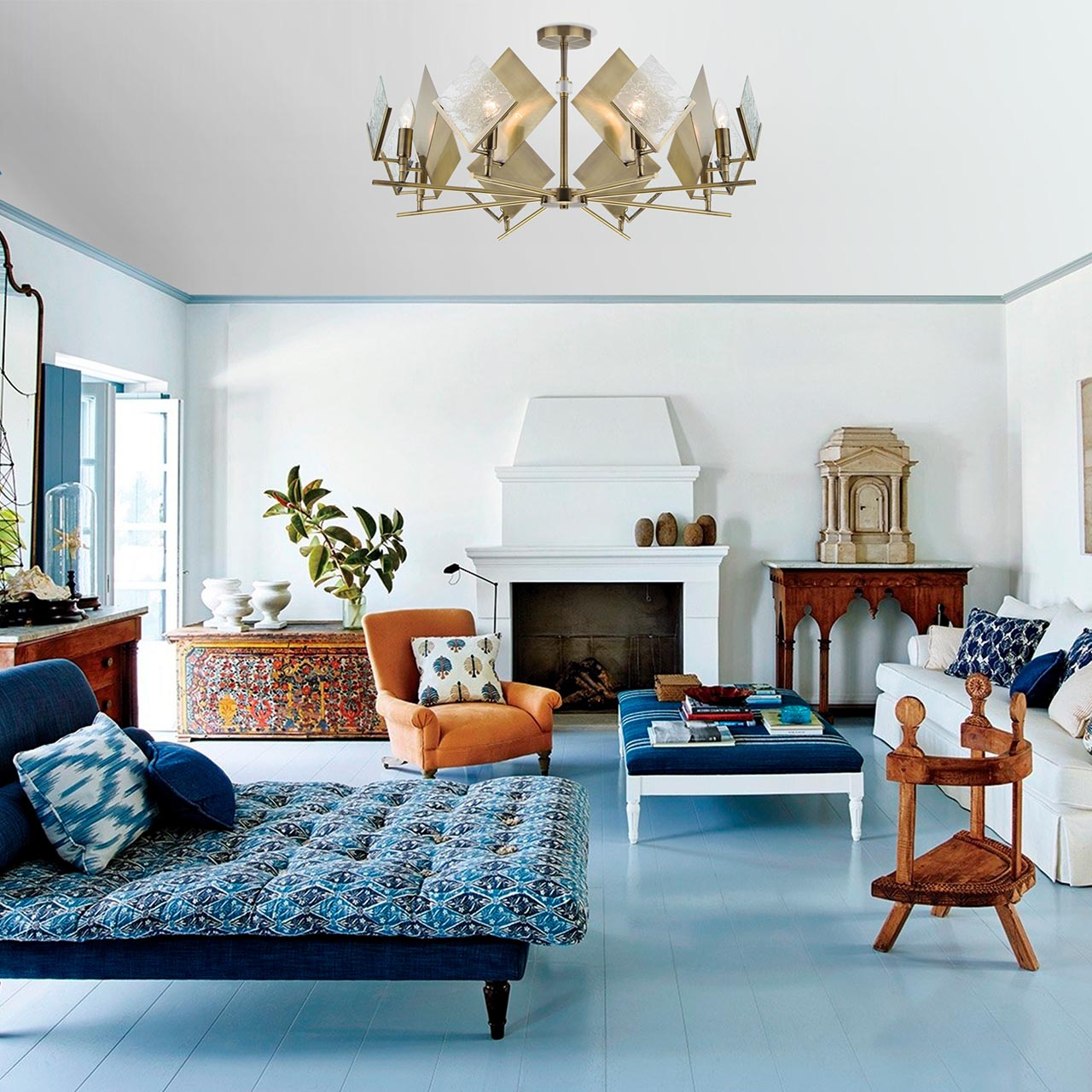 Потолочная люстра Eurosvet Rombo 60110/8 античная бронза