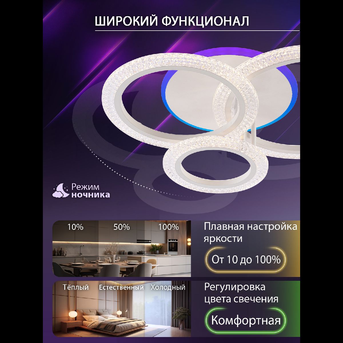 Потолочная люстра Natali Kovaltseva Pure LED LAMPS 81452