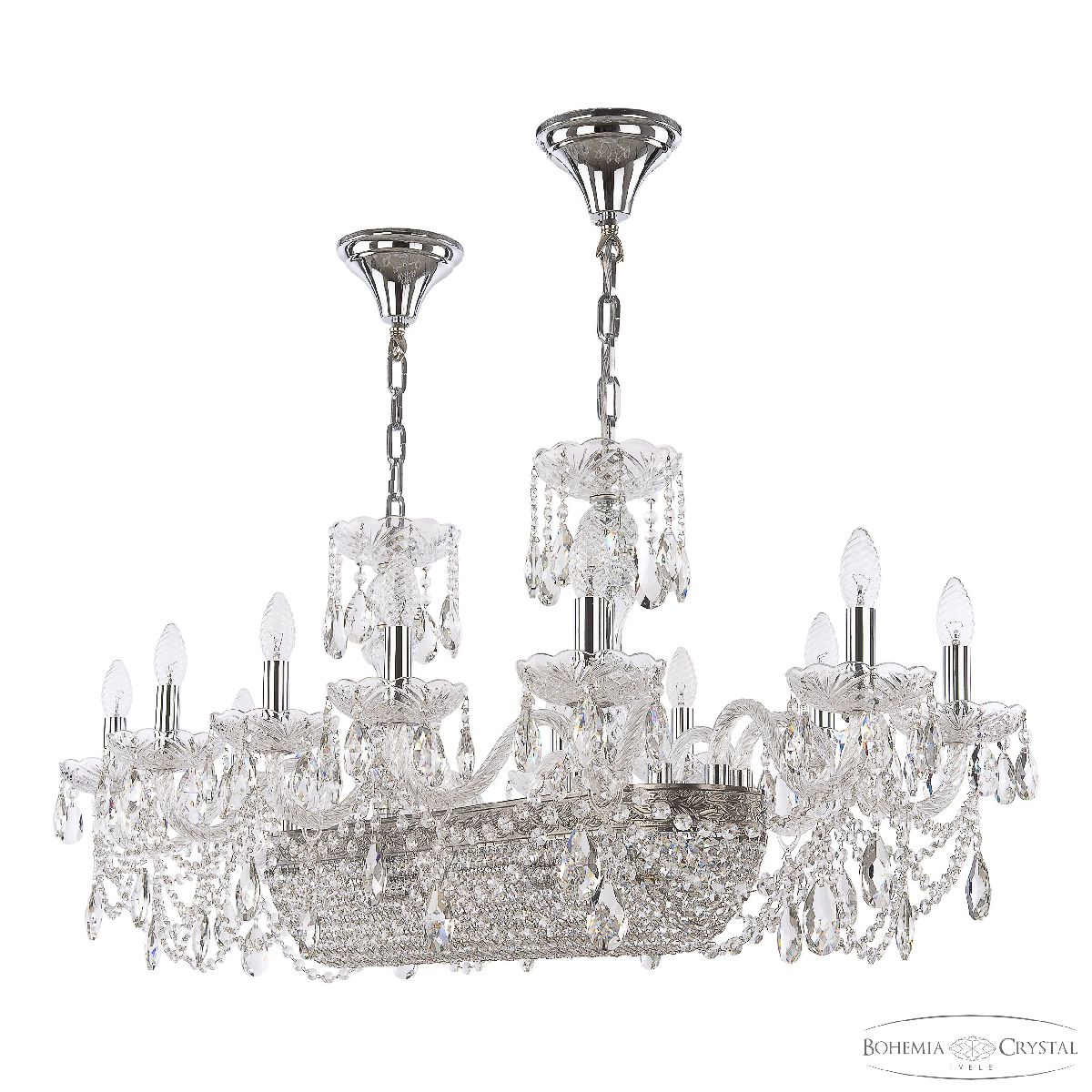 Подвесная люстра Bohemia Ivele Crystal 1453/12/195/800 Ni