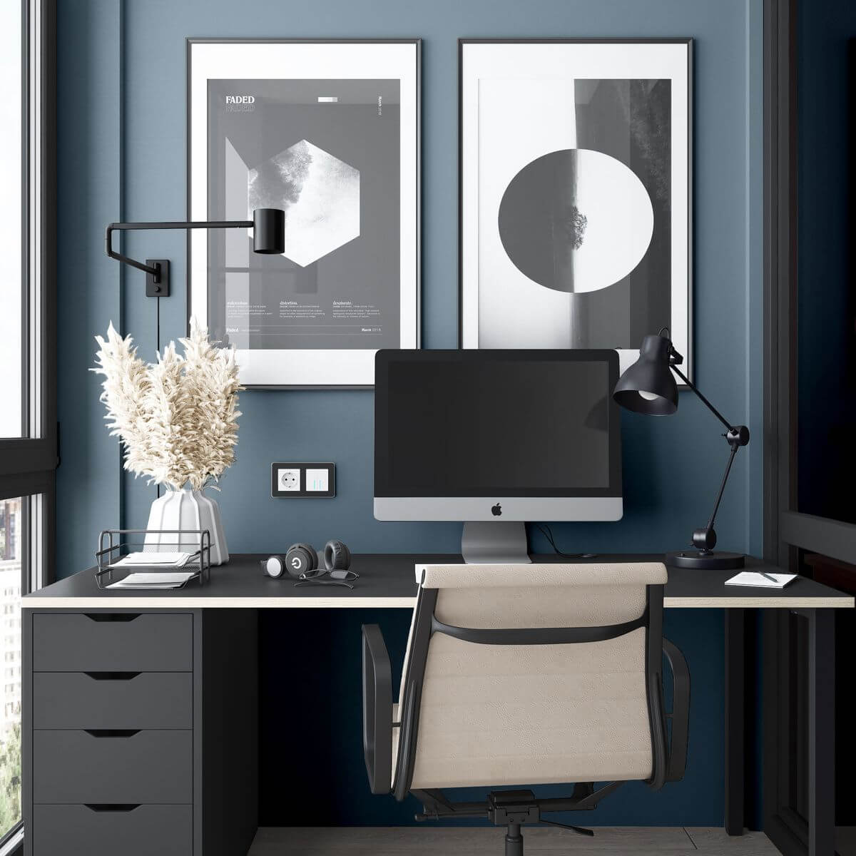 Рамка на 2 поста Werkel Platinum черный алюминий 4690389184451 W0022608