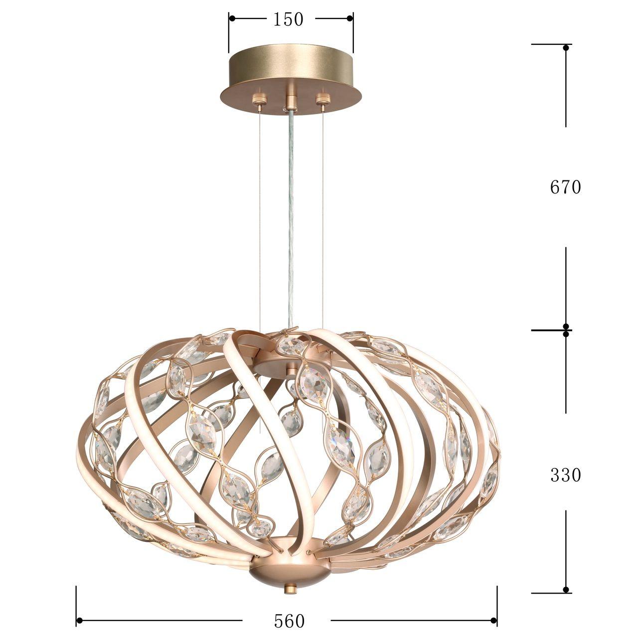 Подвесной светодиодный светильник Favourite Savory 2564-5PC