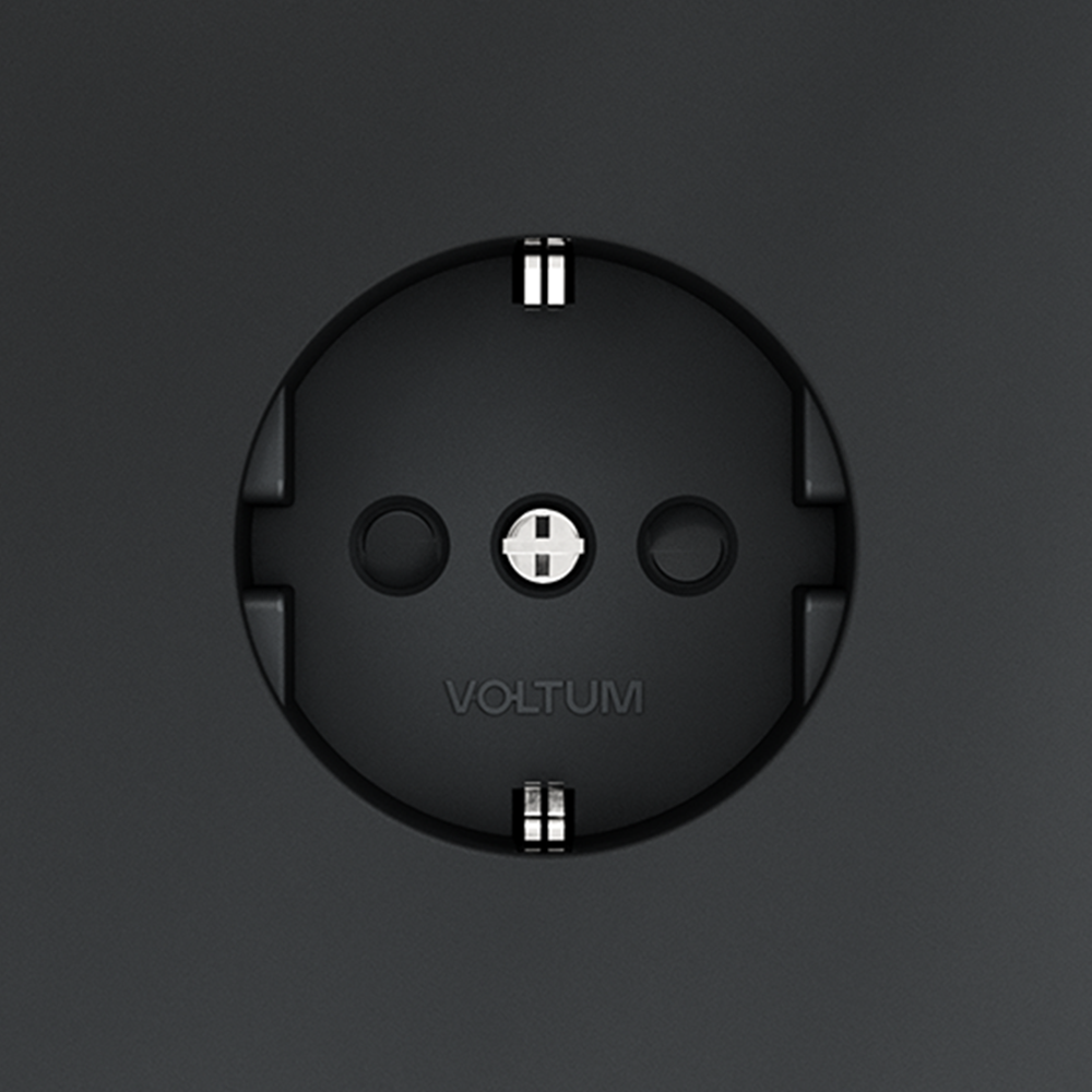 Розетка со шторками Voltum S70 VLS040207 (графит)