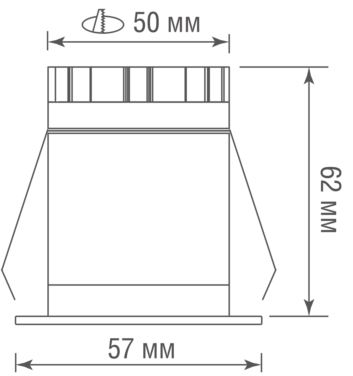 Встраиваемый светильник Donolux Hole DL18897R7W1W