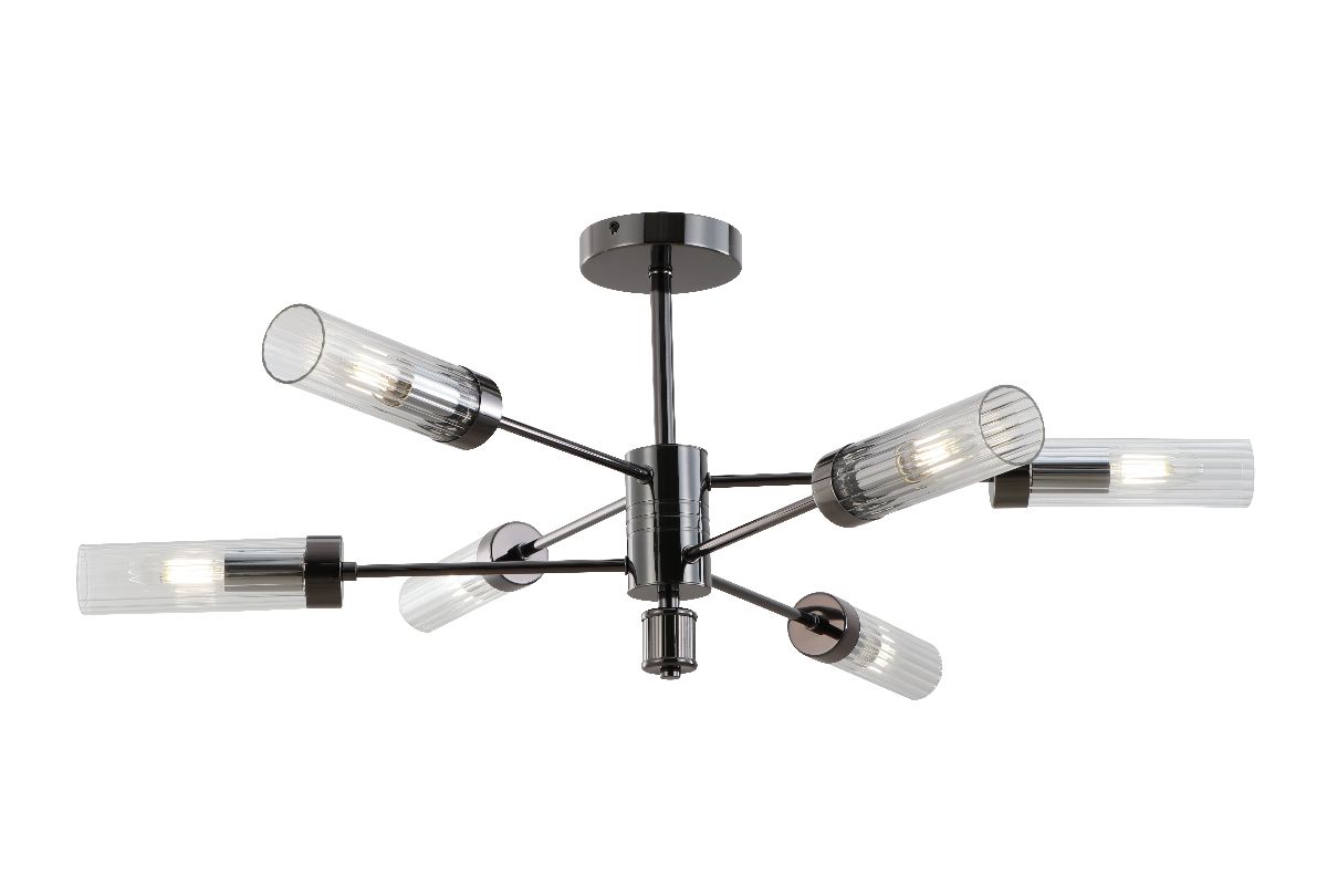 Люстра на штанге iLamp Evolution 15609-6 AN+CL