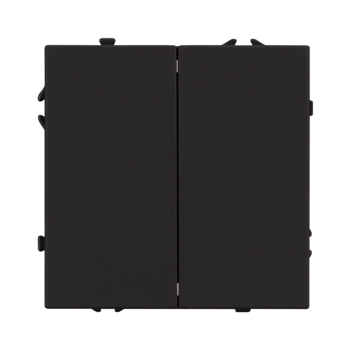 Механизм выключателя двухклавишный проходной Arlight SWT-NOBE-MKP2-SFPL-BK (230V, 10A) 054255