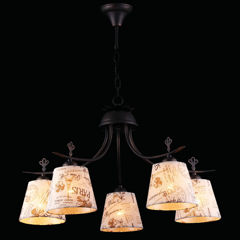 Подвесная люстра Natali Kovaltseva ALPS 11430/5С BROWN GOLD