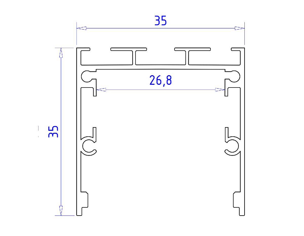 Алюминиевый профиль Ambrella Light Profile System GP2550AL