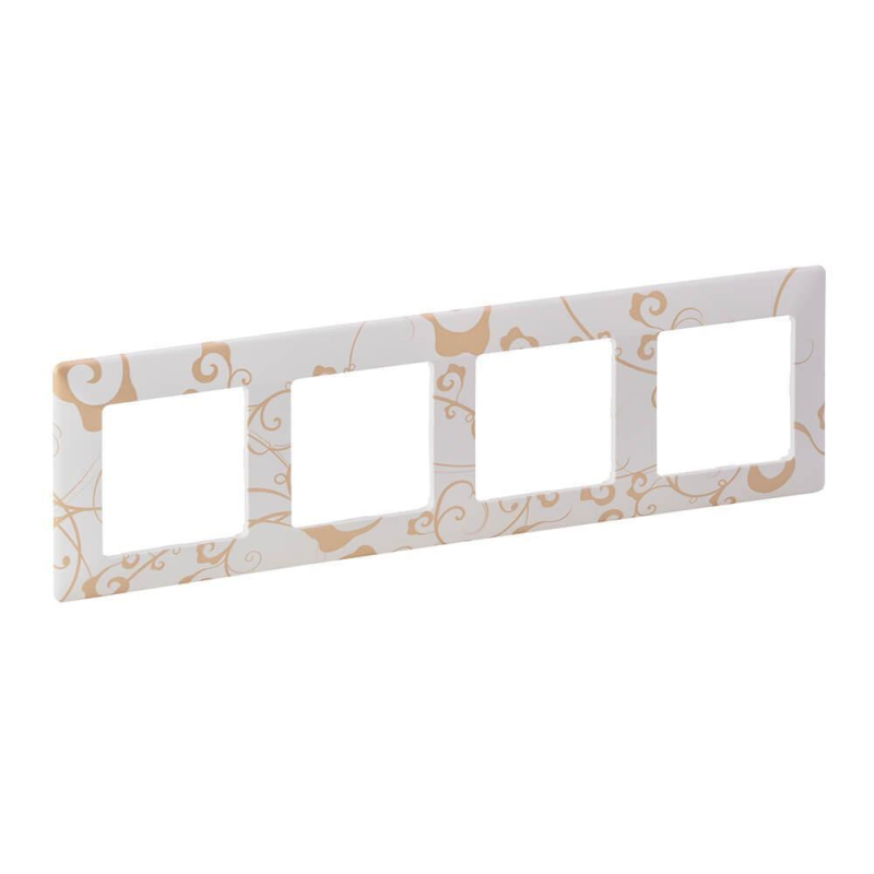 Рамка 4-постовая Legrand Valena Life Ампир белый 754104