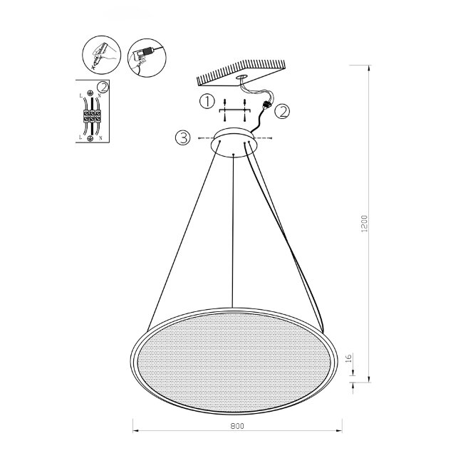 Подвесной светильник Lumien Hall Belgin LH8030/1PS-SBK