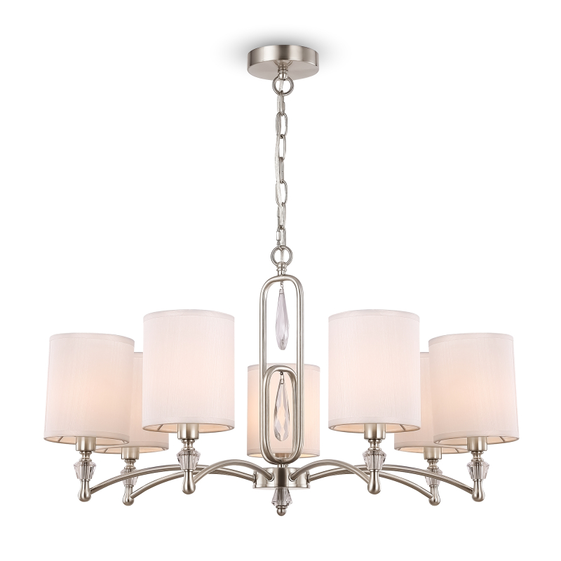 Подвесная люстра с тканевым абажуром Freya Riverside FR1007PL-07N