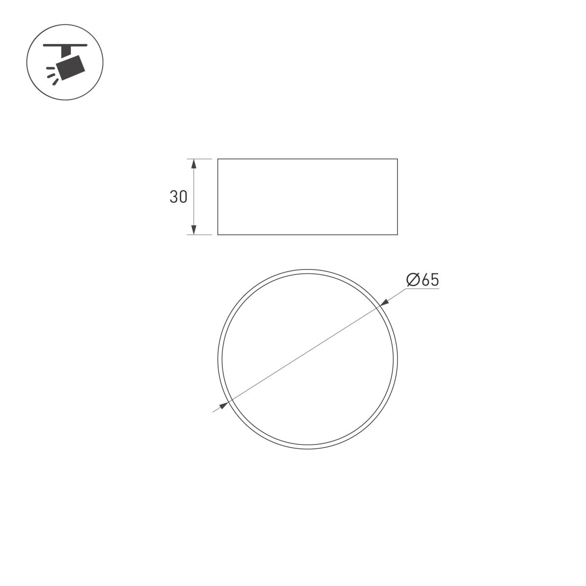 Насадка антибликовая Arlight LGD-ARTIFACT-FULL-SNOOT-R65 (BK) (Металл) 057156