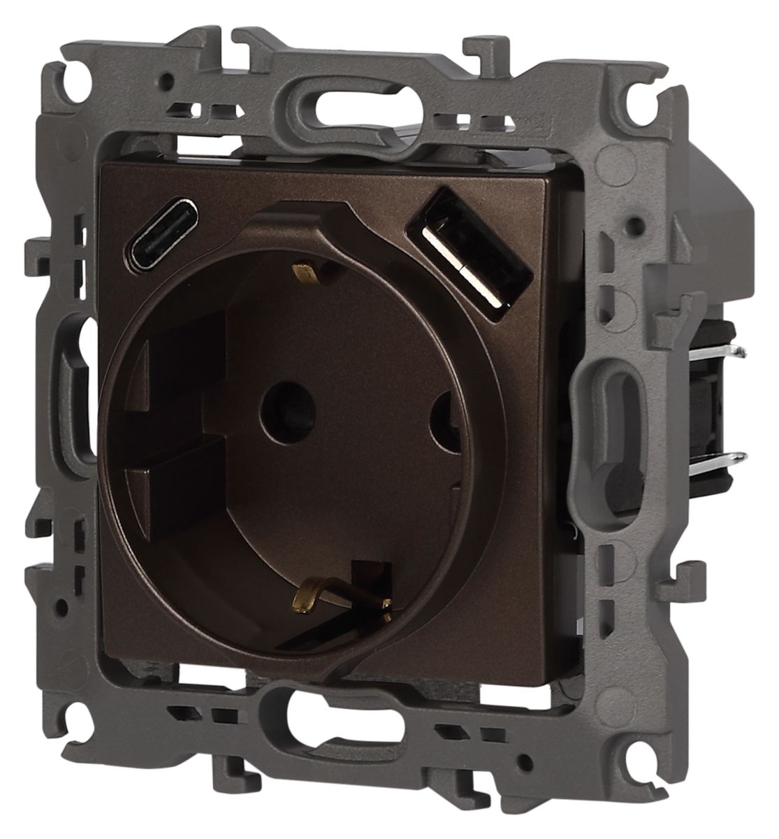 Розетка со шторками с USB type-A+C Эра 12-4108-13 Б0067757