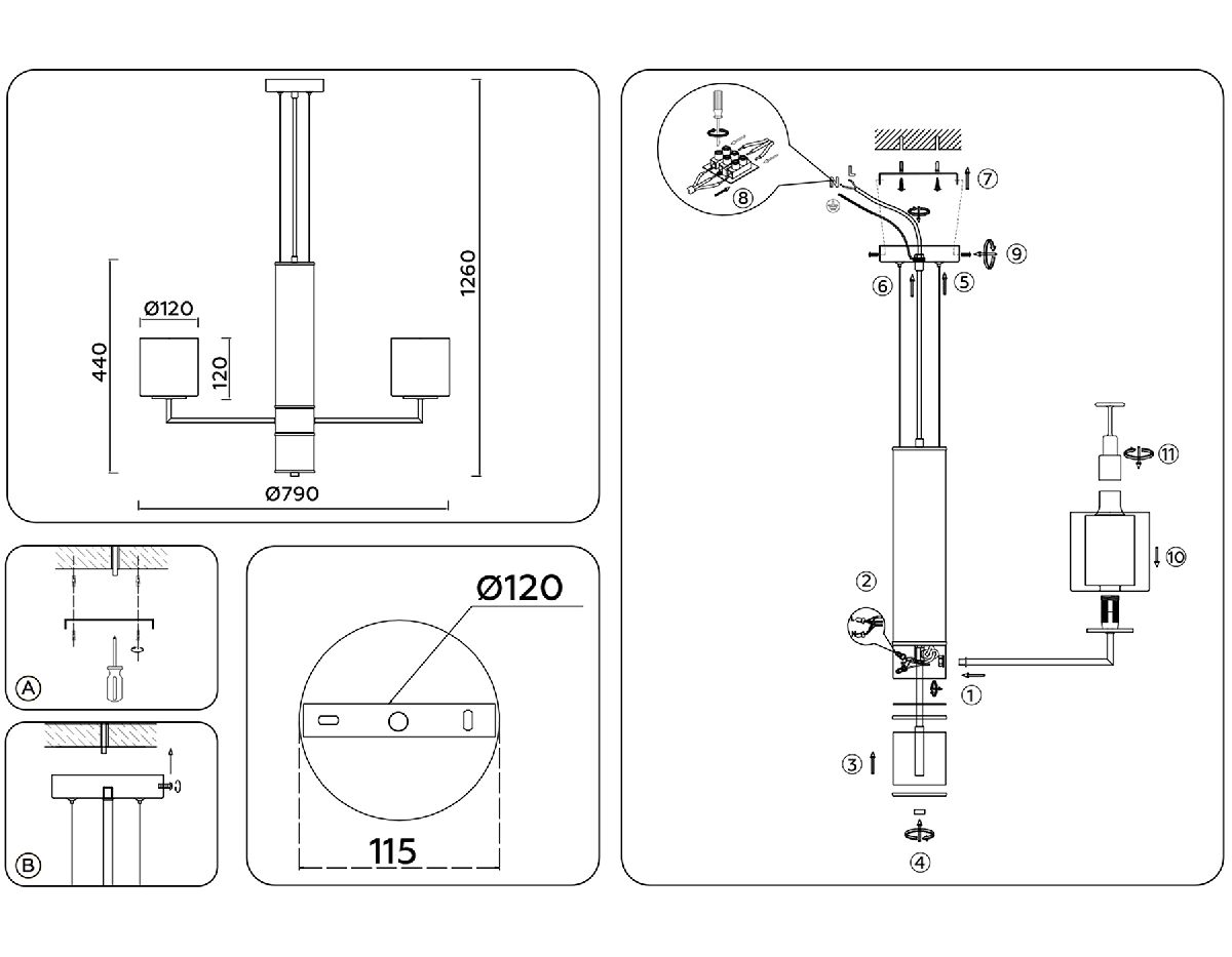 Подвесная люстра Ambrella Light High Light Heigh Light LH56003